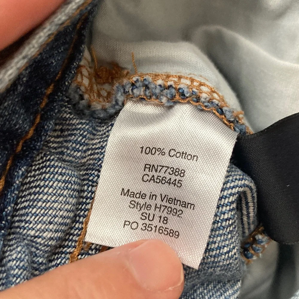 J Crew Raw Hem Medium Wash Jean Shorte